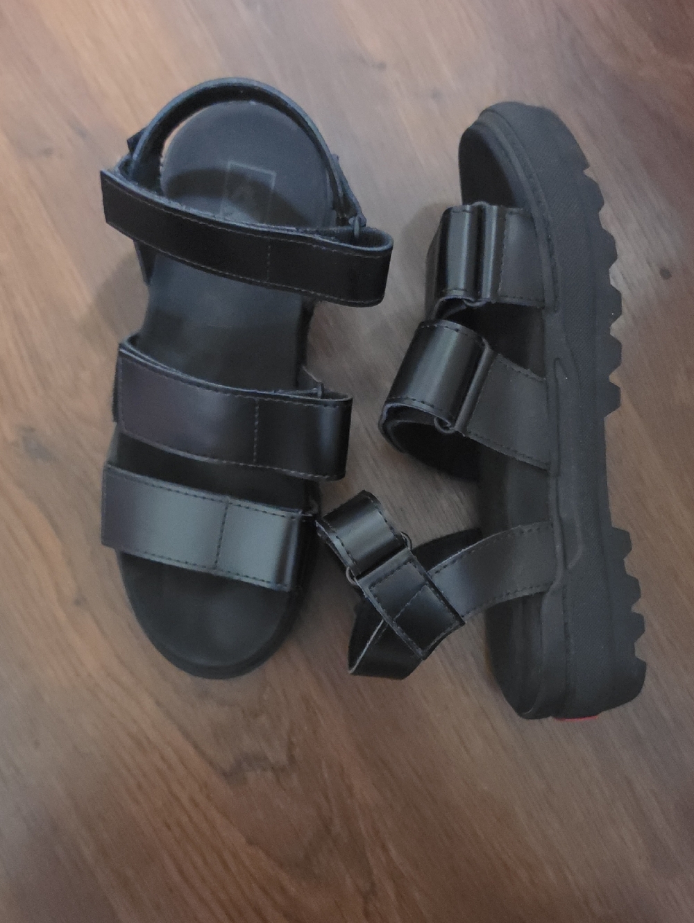 Vans Black Platform Strap Sandals